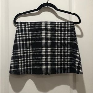 Aqua plaid skirt